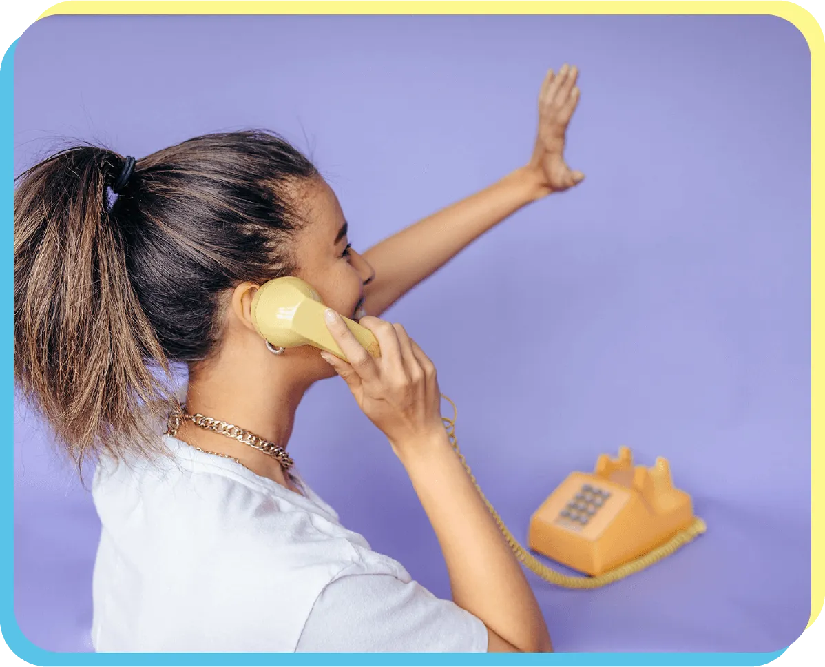 Women talking on the telephone